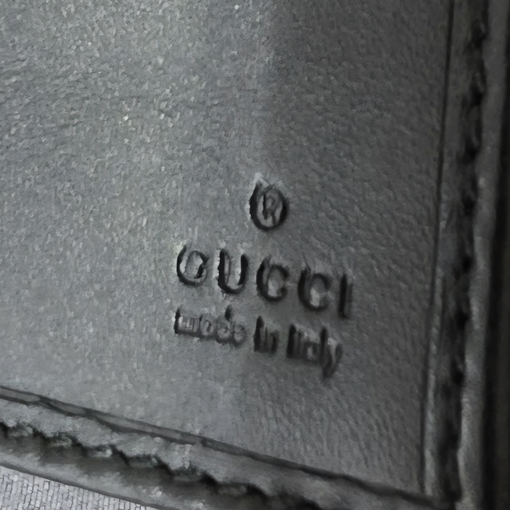 AUTHENTIC Vintage Diamonte Print GUCCI Long Wallet in Black & Tan - Picture 2 of 11